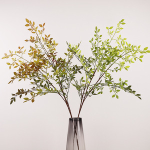 Hojas Artificiales de Nandina Domestica QIHAO, Alta Simulación, Decoraciones Florales para Interiores, Arreglos Florales para Bodas - Product Image 2