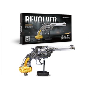 Piececool Revolver 3D Metal Puzzle UV Printed DIY Model Kit Modern Fashion Collectible Desktop Display Craft Gift Adults Kids