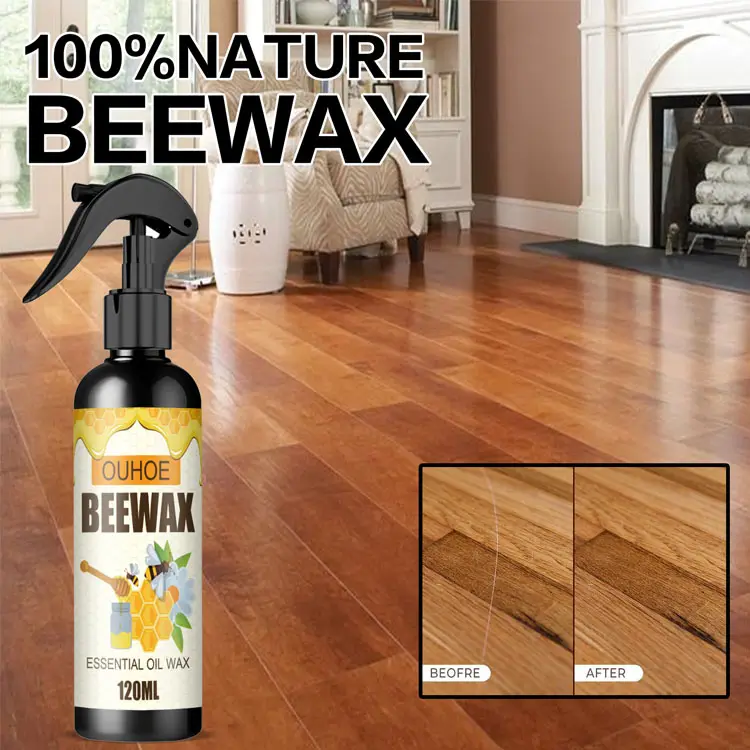 High Quality Beeswax spray wood floor wax cleaner composite floor maintenance agent beeswax furniture waxing fluid 120ml