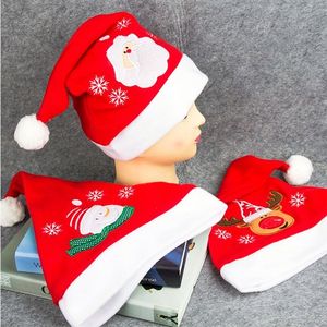 Nouveaux chapeaux de Noël en velours brodés de dessins animés pour l'automne et l'hiver, bonnets et casquettes de fête pour hommes et femmes - Product Image 2