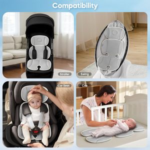 Coussin rafraîchissant universel, respirant et réglable pour siège de voiture, doublure amovible en 2 parties, convient aux poussettes - Product Image 6