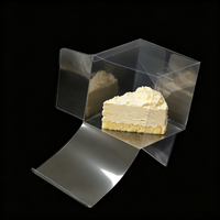 Boîte d'emballage transparente de qualité alimentaire, forme carrée 120x120x120mm, pour bonbons, biscuits, pâtisseries et cadeaux de gâteaux