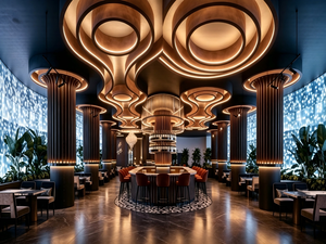 Diseño de Interiores de Bar y Restaurante de Lujo Estilo Art Deco |   Solución Llave en Mano para Mobiliario de Restaurantes y Salones, con Acabados en Mármol, Madera y Latón - Product Image 4