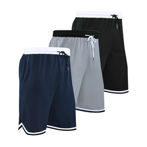 Pantalones Cortos de Baloncesto Personalizados para Hombre, Pantalones Cortos Deportivos de Malla para Gimnasio y Entrenamiento, con Ribete en Contraste, Paquete de Pantalones Cortos Deportivos - Product Image 1