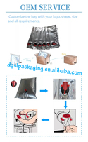 Pochette debout réutilisable 5L avec sac de bavoir à bec étanche à l'humidité dans une boîte pour le stockage du vin sac de vessie de vin en plastique