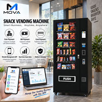 Distributeur automatique extérieur entièrement automatique pour aliments et boissons, réfrigéré, écran tactile, surveillance à distance, gestion basée sur le cloud, six compartiments