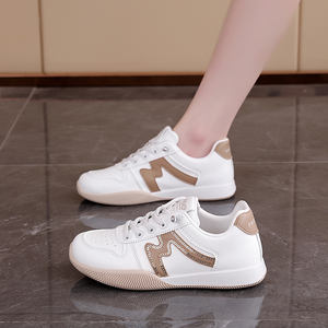 Удобные повседневные кроссовки в студенческом стиле на шнуровке, простой однотонный дизайн, мягкая стелька, нескользящая подошва, спортивная обувь для кампуса - Product Image 6