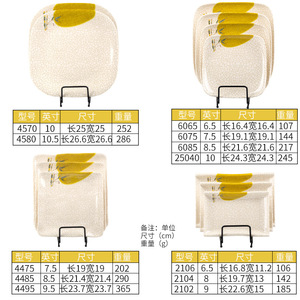 Melamine Imitation Porcelain Dinnerware Set With Bowl Multi Compartment Plate Chinese Retro Style Durable Tableware For Daily - Product Image 2