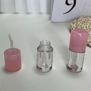 Tuýp son bóng trong suốt màu hồng mới năm <span class=keywords><strong>2025</strong></span>, tuýp mỹ phẩm trống, nhãn hiệu riêng, hình tròn - Product Image 3