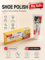 Crema de Cuero Black Bull de 70g para un Revestimiento Uniforme y Fácil, Cera para Zapatos Manual que Ahorra Esfuerzo, Unisex