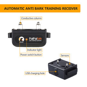 베스트 셀러 폴리 에스터 칼라 USB 충전식 Led 라이트 업 개 애완 동물 목걸이 대형 프롱 진동 장거리 충격 고리 개 - Product Image 3