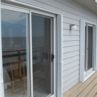 Porte coulissante double en aluminium NFRC TOMA-AS 2047, porte coulissante en verre, porte intérieure avec cadre