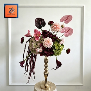 ZIKE FLOWER 2026 Tendance : Ensemble de fleurs artificielles pour mariage, arrangement floral mixte luxueux fait main, Hortensia, Rose, Orchidée, toucher réel - Product Image 5