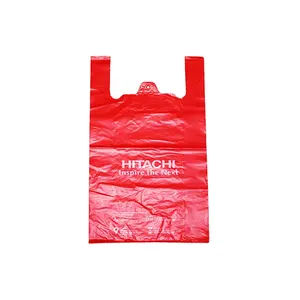 2022 Hot Selling Custom Logo Wholesale Cheap LDPE HDPE Plastic T Shirt Bag
