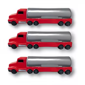 Balle anti-stress en mousse PU en forme de camion-citerne, personnalisable avec logo imprimé, thème transport, cadeau promotionnel, anti-anxiété, vente en gros - Product Image 2