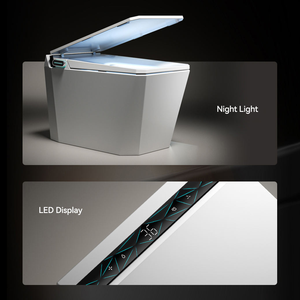 豪华设计浴室方形落地式陶瓷电动坐便器自动智能坐便器<span class=keywords><strong>S</strong></span>陷阱遥控器包括黑色 - Product Image 5