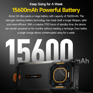 <span class=keywords><strong>Ulefone</strong></span> Armor 26อัลตร้าวอล์คกี้ทอล์คกี้5G, สมาร์ทโฟนกันน้ำทนทาน120W 15600mAh 200MP + 64MP + 50MP NFC แรมสูงสุด24GB + ROM512GB - Product Image 4