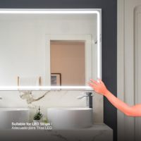 Interrupteur Tactile Miroir à Capteur ON/OFF, Gradateur Tactile Capacitif 12/24V DC pour Éclairage LED de Miroir, 5A 60W, Connecteur SM