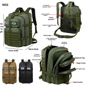 <span class=keywords><strong>Sac</strong></span> à dos Oxford camouflage de grande capacité, <span class=keywords><strong>sac</strong></span> à dos tactique imperméable pour l'extérieur, <span class=keywords><strong>sac</strong></span> de voyage durable de style <span class=keywords><strong>militaire</strong></span> - Product Image 2