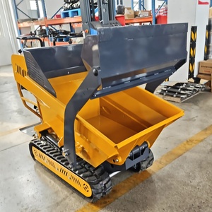 Бесплатная Доставка! Гидравлический 500 кг грузоподъемности бензиновый двигатель с питанием от Барроу мини-гусеничный самосвал - Product Image 1