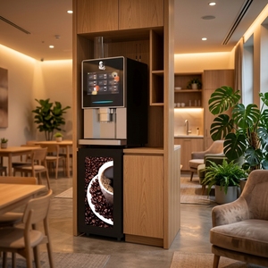 Machine à café expresso automatique à écran tactile grand format, entièrement automatique, avec système bean-to-cup, certifiée ISO9001, pour usage commercial, en vente - Product Image 1