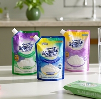 Support en plastique recyclable Doypack savon liquide 150ml 250ml 500ml 32 FlOz savon pour les mains et détergent à lessive avec bec verseur pour masques faciaux