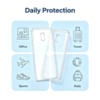 Qin pour Étui de Téléphone en Acrylique Transparent Antichoc pour Téléphone Android F21 Pro avec Boîte