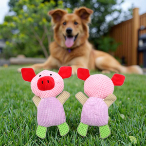 Fabrikant Nieuwe Aankomst Multi Kleuren Huisdier Schattig Dier Grappig Varken Onverwoestbaar Pluche Speelgoed Kauwen Kies Hond Speelgoed Met Pieper - Product Image 2