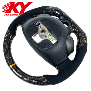 Volante deportivo personalizado de fibra de carbono forjada naranja con cuero negro, adecuado para Smart Forfour 453 - Product Image 3