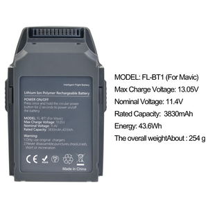 Batterie 3830mAh pour <span class=keywords><strong>DJI</strong></span> <span class=keywords><strong>Mavic</strong></span> Pro, <span class=keywords><strong>Mavic</strong></span> Pro <span class=keywords><strong>Platinum</strong></span>, <span class=keywords><strong>Mavic</strong></span> Pro White Intelligent Flight <span class=keywords><strong>Drone</strong></span> - Product Image 6