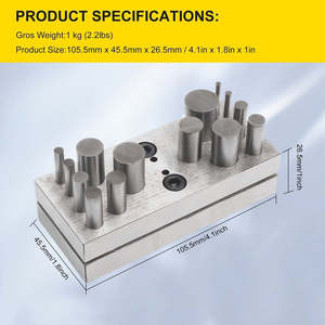 Wozuo Punch rotondo Wozuo rotondo 15 pezzi 17 pezzi Wozuo diamante incudine gioielli che fanno campana strumento - Product Image 4