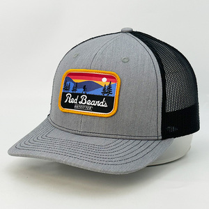Özel şirket şapka Gorras deri yama işlemeli <span class=keywords><strong>Snapback</strong></span> kap Mens siyah Camo Richardson 112 kamyon şoförü şapkaları - Product Image 2