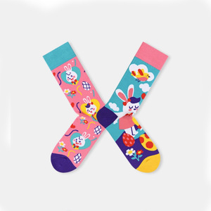 <span class=keywords><strong>Chaussettes</strong></span> AB unisexes en coton doux tricoté respirant pour le quotidien pour le printemps, l'automne et l'extérieur. - Product Image 3