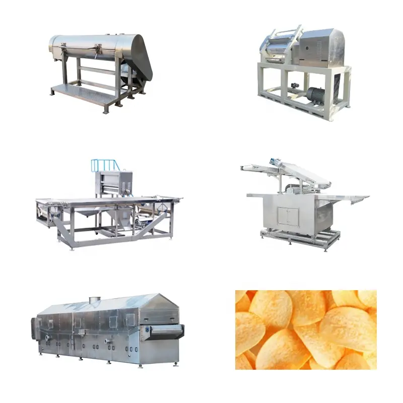 Fully Automatic Pringles Chips Making Snack Machine Complex Lays Potato Chips Production Line