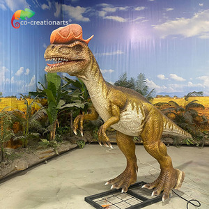 Dilophosaurus grandeur nature résistant aux intempéries - Modèle jurassique animatronique pour la décoration de parc - Product Image 1