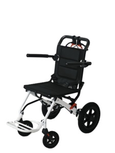 Fauteuil roulant pliable léger de 9,15 kg, cadre en acier carbone, accoudoirs rabattables, roues alvéolées 6/12 - Product Image 1