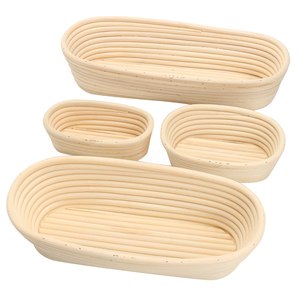 Factory Wholesale Natural Rattan Bread Banneton Basket Oval Bread Proofing Basket Sourdough Fermentation Basket