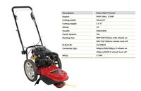 Débroussailleuse à essence CG51Y 4 temps à roues, à pousser à la main, coupe-herbe, tondeuse à gazon, machine de coupe pour jardin avec double roues