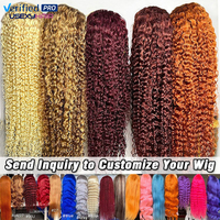 Vente en gros de densité 300 perruque de cheveux vierges bruts sans colle perruque Lace Front Pixie Deep Curly perruque de cheveux humains brésiliens Full Hd Lace Frontal