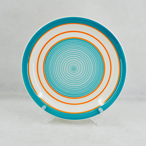 Coloré assiettes ronde peinte à la main <span class=keywords><strong>portugais</strong></span> ensemble de dîner en céramique <span class=keywords><strong>plaque</strong></span> - Product Image 3