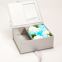 Boîte Cadeau Pliable en Papier de Luxe avec Logo Personnalisé pour Fleurs, Cartes, Bouquet Floral, Saint-Valentin et Noël