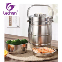 Thermos alimentaire en acier inoxydable de 2,2 L avec poignée et compartiment, récipient isotherme pour aliments, boîte à lunch