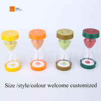 Vente chaude Kiwi Fruit Eau Verre Sablier Belle Forme Ronde Colorée avec Un Design Moderne pour la Cuisine ou Comme Cadeau OEM