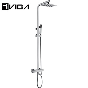 Carré Ensemble <span class=keywords><strong>de</strong></span> Douche <span class=keywords><strong>de</strong></span> Pluie <span class=keywords><strong>de</strong></span> Bain Thermostatique <span class=keywords><strong>Colonne</strong></span> <span class=keywords><strong>De</strong></span> Douche <span class=keywords><strong>Robinet</strong></span> - Product Image 1
