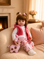 Vente en gros de poupées reborn de 55 cm (22 pouces), poupées réalistes en silicone et vinyle, nouveau-né, petite fille, poupée réaliste personnalisée