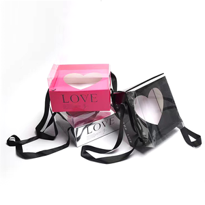 Caja <span class=keywords><strong>de</strong></span> Regalo Plegable con Efecto Espejo para Flores Frescas, Caja <span class=keywords><strong>de</strong></span> Flores Portátil en Forma <span class=keywords><strong>de</strong></span> Corazón, Caja <span class=keywords><strong>de</strong></span> Regalo para Frutas, Material para Floristería - Product Image 1