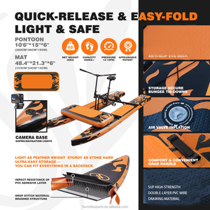 Favori yeni tasarım şişme tek su bisikleti pedalo pedallı bot yüzer bisiklet için satış - Product Image 2