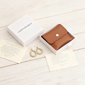 Sacs cadeaux en cuir PU personnalisés avec logo, pochettes d'emballage pour bijoux de luxe, vente en gros - Product Image 3