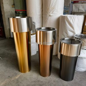 Sang Trọng Trang Trí Nội Thất Lớn Trồng Thép Không Gỉ Vàng Hoa Nồi Hiện Đại Trong Nhà Trang Trí Cao Quá Khổ Bình Vàng - Product Image 5