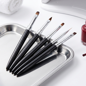 Pinceau à ongles ovale de qualité salon, manche en métal, prise en main confortable pour la création d'ongles DIY et professionnelle - Product Image 6